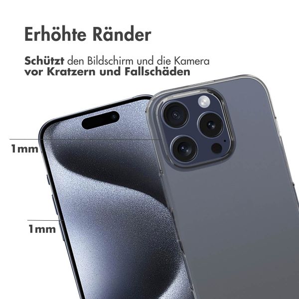 Accezz TPU Clear Cover für das iPhone 16 Pro - Transparent