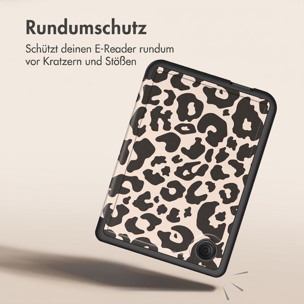 imoshion Design Klappbare Klapphülle Kobo Clara Colour / BW - Leopard