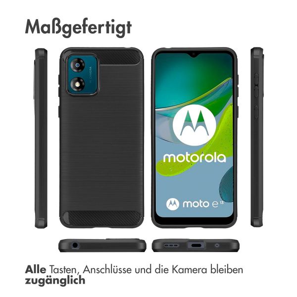 imoshion Brushed Back Cover für das Motorola Moto E13 - Schwarz