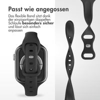 imoshion Slim Silikonarmband für die Apple Watch Series 1-10 / SE / Ultra (2) (44/45/46/49 mm) - Schwarz