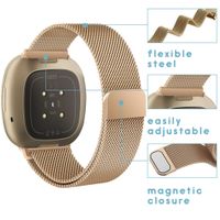 imoshion Milanese Watch Armband für die Fitbit Versa 4 / 3 / Sense (2) - Rose Gold