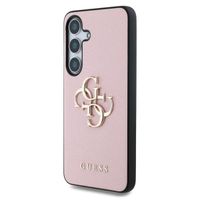 Guess 4G Metal Logo Saffiano Backcover Samsung Galaxy S25 Plus - Rosa