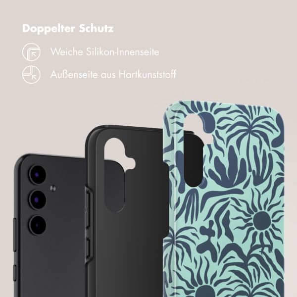 Selencia Vivid Back Cover Samsung Galaxy A34 (5G) - Tropical Vibes Light Blue