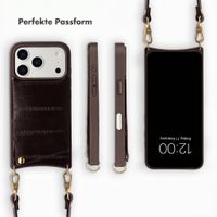 Selencia Nova Echtleder Backcover mit Kartenhalter Apple iPhone 17 Pro Max - Dark Chocolate