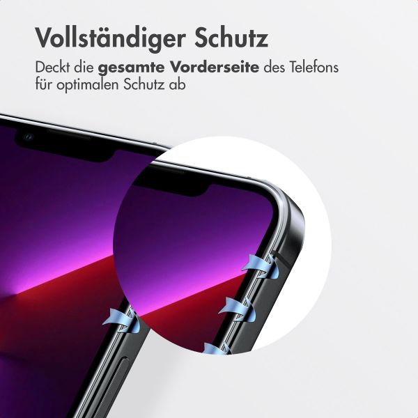 Accezz Gehärteter Glas-Schutz + Applikator Apple iPhone 13 / 13 Pro / 14 / 16e