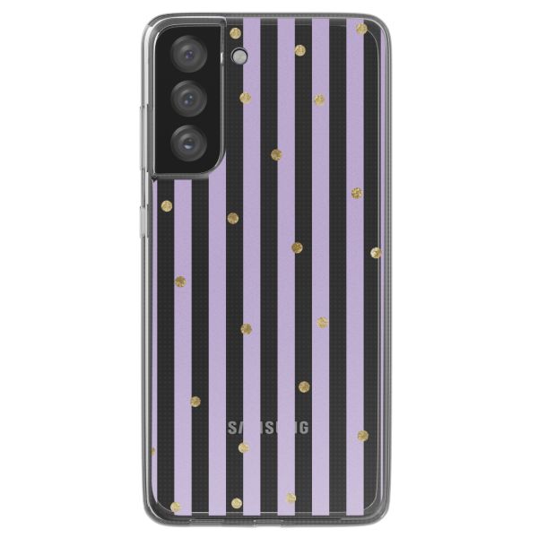 imoshion  Design Hülle für das Samsung Galaxy S21 FE - Sparkle Lines Lavender