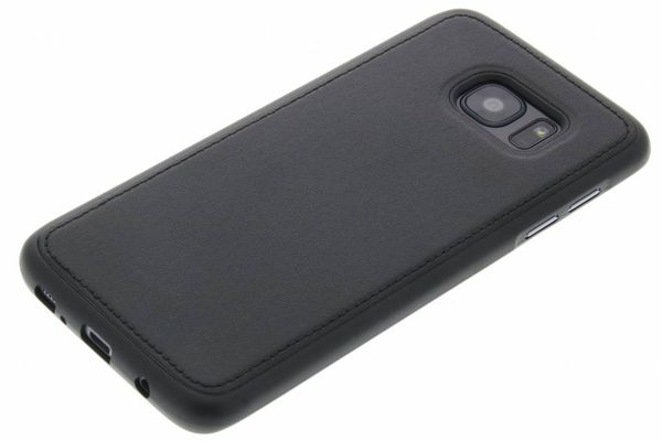 Schwarzes Leder TPU Case für Samsung Galaxy S7 Edge