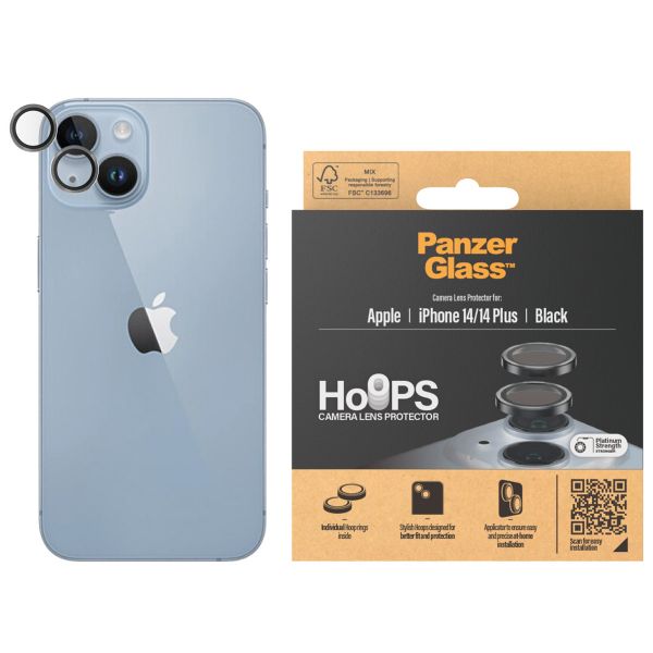 PanzerGlass Kameraprotektor Hoops Optic Rings für das Apple iPhone 14 / 14 Plus