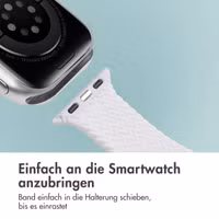 imoshion Geflochtenes Silikonarmband für das  Apple Watch Series 1 t/m 9 / SE (38/40/41 mm) | Series 10 / 11 (42 mm) - Weiß