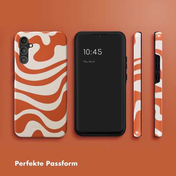 Selencia Vivid Tough Back Cover für das Samsung Galaxy A34 (5G) - Dream Swirl Orange