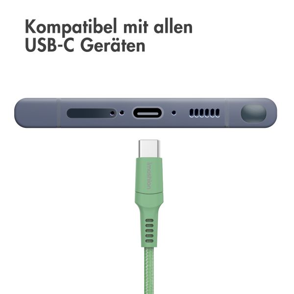 imoshion Braided USB-C-zu-USB Kabel - 1 Meter - Grün