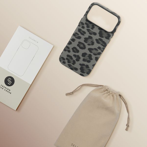 Selencia Sabi Backcover Leopardenmuster mit MagSafe Apple iPhone 17 Pro Max - Midnight Black