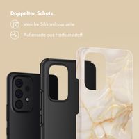 Selencia Vivid Tough Back Cover für das Samsung Galaxy A53 - Golden Beige Marble