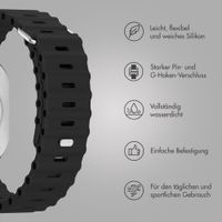 Accezz Ocean Armband für Apple Watch Series 1 - 11 / SE / Ultra (44/45/46/49 mm) - Schwarz