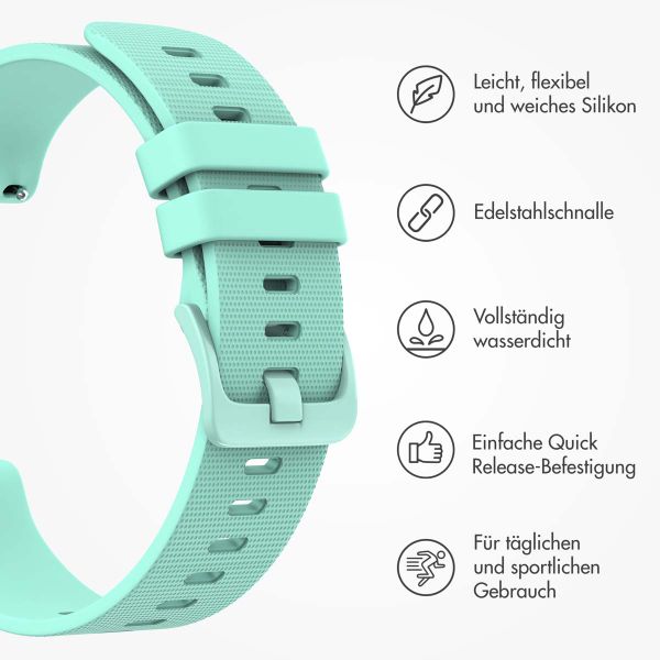 imoshion Sport-Silikonarmband mit Schnalle - Universelle 22 mm Anschluss - Mintgrün
