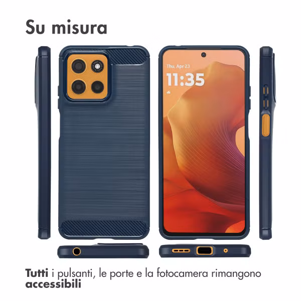 imoshion Brushed Back Cover Motorola Moto G15 / G15 Power - Dunkelblau
