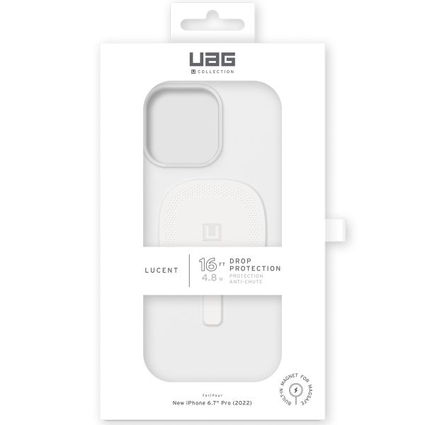 UAG Lucent 2.0 Backcover MagSafe für das iPhone 14 Pro Max - Marshmallow