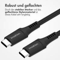 imoshion USB-C-auf-USB-C-Kabel – 100 Watt – 2 Meter – Schwarz