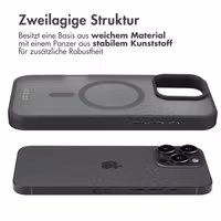 Accezz Rugged Frosted Back Cover mit MagSafe Apple iPhone 16 Pro Max - Schwarz