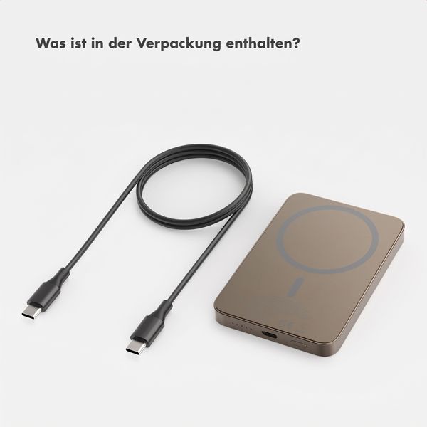 Selencia Vivid Powerbank 5.000 mAh - MagSafe und Qi - Desert Gold / Wavy Baby Sorbet