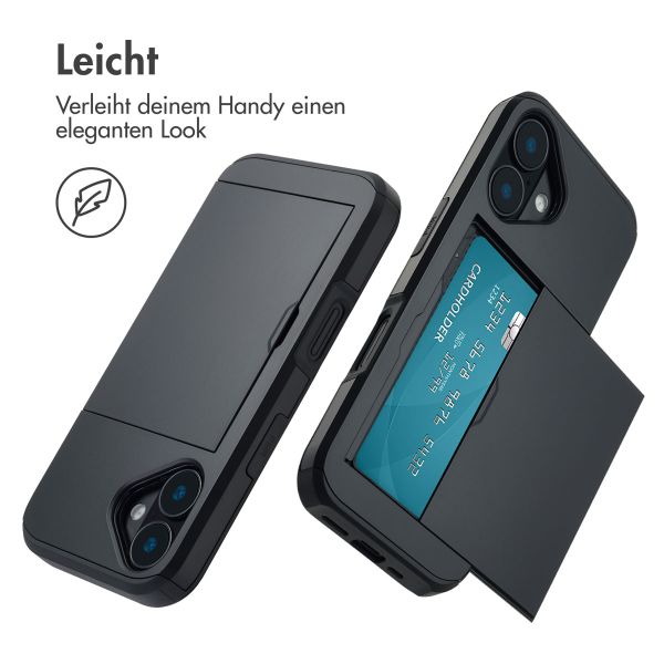 imoshion Backcover mit Kartenfach Apple iPhone 16 - Schwarz