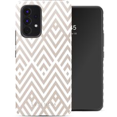 Selencia Vivid Tough Back Cover für das Samsung Galaxy A53 - Beige Zigzag