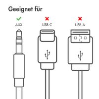 imoshion ﻿AUX-Kabel - 3,5 mm/Kabel für Audiobuchse- Stecker auf Stecker - 1 Meter - Schwarz