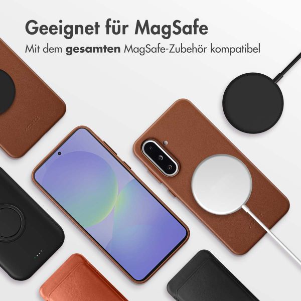 Accezz MagSafe Leather Backcover Samsung Galaxy A36 / A56 - Kaffeebraun