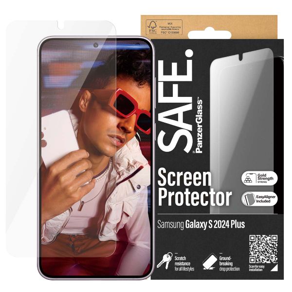 SAFE by PanzerGlass Refresh Ultra Wide Fit Screenprotector inkl. Applikator für das Samsung Galaxy S24 Plus