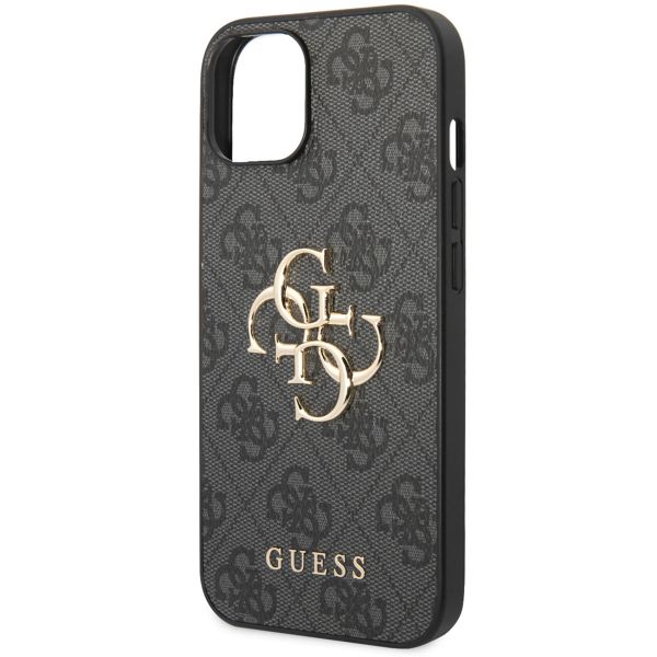 Guess 4G Metal Logo Back Cover für das iPhone 14 - Grau