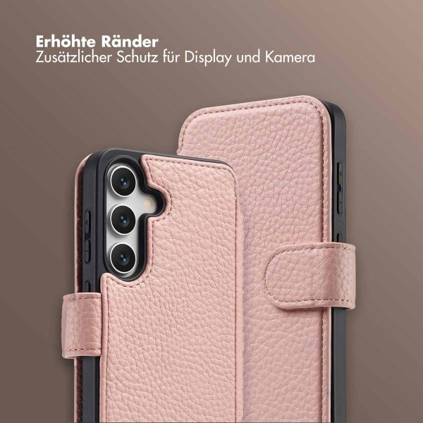 Selencia Riva Bookcase mit MagSafe und Handgelenkband Samsung Galaxy S24 / S25 - Old Pink