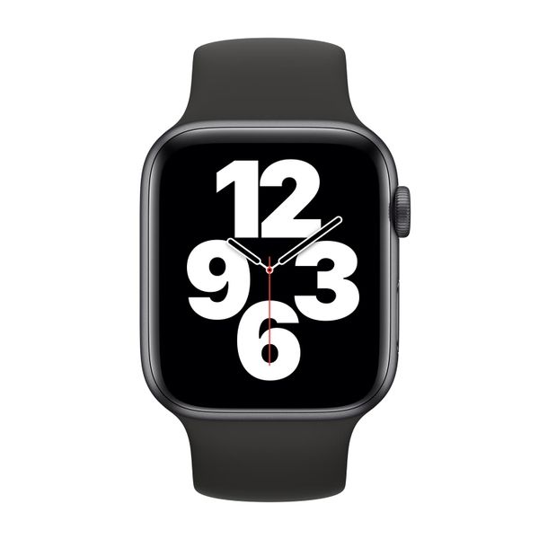 Apple Silikon Solo Loop für  Apple Watch Series 1 - 9 / SE (38/40/41 mm) | Series 10 / 11 (42 mm) - Größe 7 - Schwarz