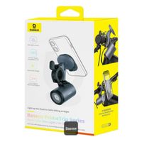 Baseus PrimeTrip 2-in-1 Handyhalterung mit Fahrradlampe - Magnetisch - Universell - Cosmic Black