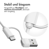 imoshion Ladekabel für die Apple Watch USB-C und USB-A – 1 Meter – Weiß