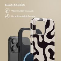 Selencia Vivid Tough Back Cover MagSafe für das Apple iPhone 16 Pro Max - Art Wave Black