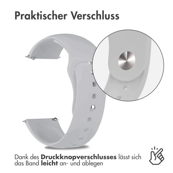 imoshion Silikon Sportarmband -   Universelle 20 mm Anschluss - Grau
