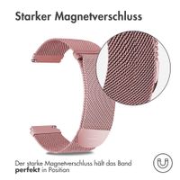 imoshion Magnetisches Milanaise Armband -   Universelle 22 mm Anschluss - Größe S - Rosa