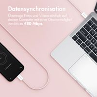 imoshion USB-C-zu-USB-C-Kabel – Geflochten – 2 Meter – Rosa