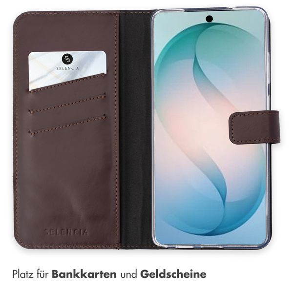 Selencia Echtleder Klapphülle Samsung Galaxy S26 Ultra - Braun