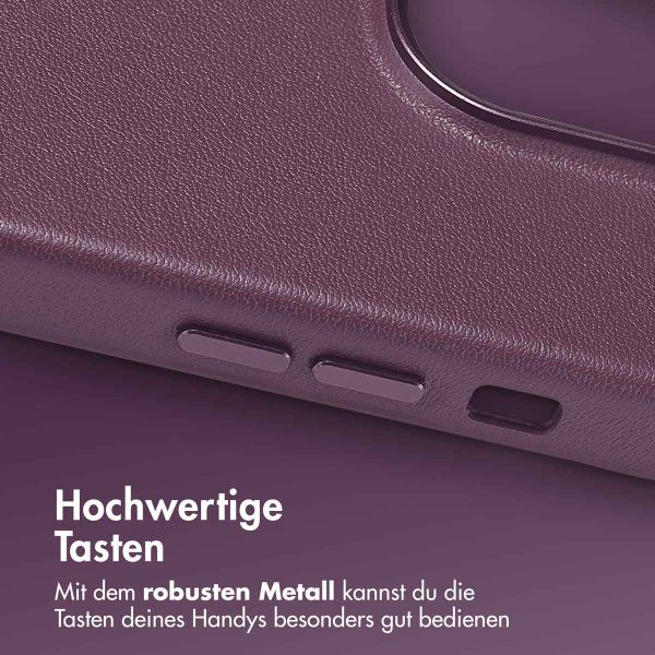 Accezz MagSafe Leather Backcover Apple iPhone 14 Pro - Heath Purple