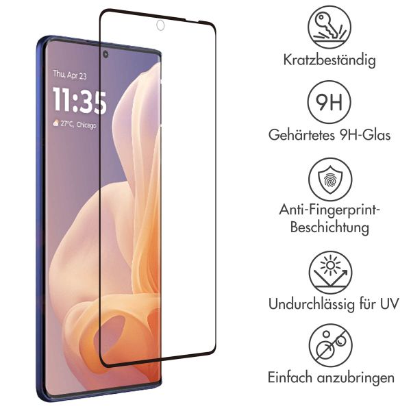 Accezz Full Cover Screen Protector aus gehärtetem Glas Motorola Moto G85