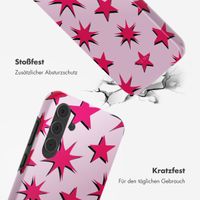 Selencia Vivid Back Cover Samsung Galaxy A55 - Stars Rubine Red Light Pink