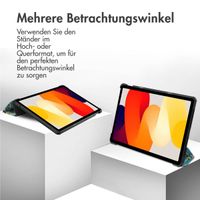 imoshion Trifold Klapphülle für das Xiaomi Redmi Pad SE - Green Plant