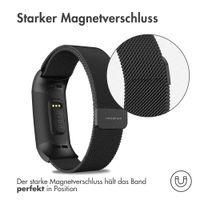 imoshion Magnetisches Milanaise Armband für das  Fitbit Charge 3 / 4 - Größe M - Schwarz