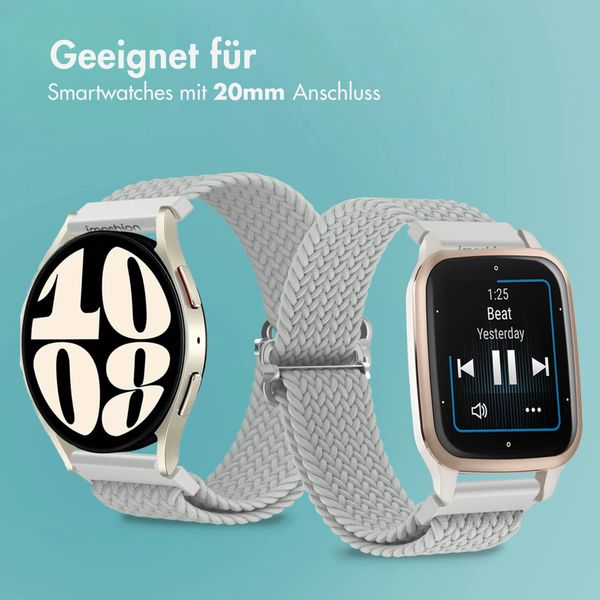 imoshion Gewebtes Nylonarmband - Universeller 20-mm-Anschluss - Grau