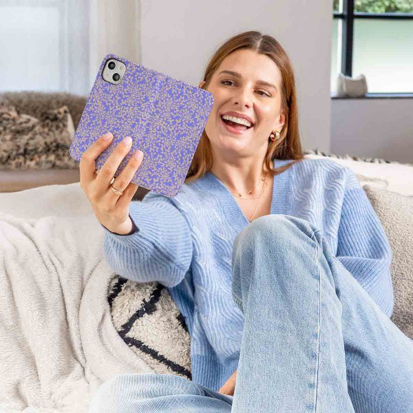 imoshion Design Klapphülle Samsung Galaxy S23 - Purple White Flowers