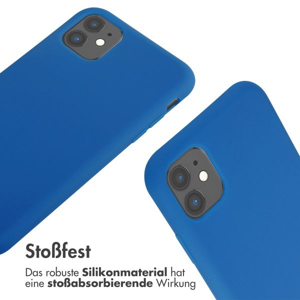 imoshion Silikonhülle mit Band für das iPhone 11 - Blau