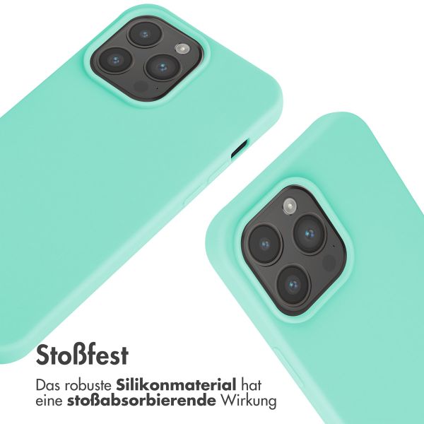 imoshion Silikonhülle mit Band für das iPhone 15 Pro Max - Mintgrün