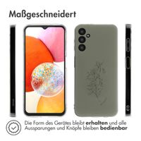 imoshion Design Hülle für das Samsung Galaxy A14 (5G/4G) - Floral Green