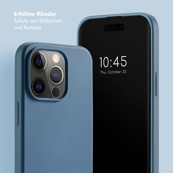 Selencia Back Cover mit Luxuriöser Handschlaufe Apple iPhone 14 Pro - Blau